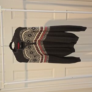 VTG IZOD Lacoste Aztec Men’s 1/4 Zip Thick Winter Sweater, SZ: L